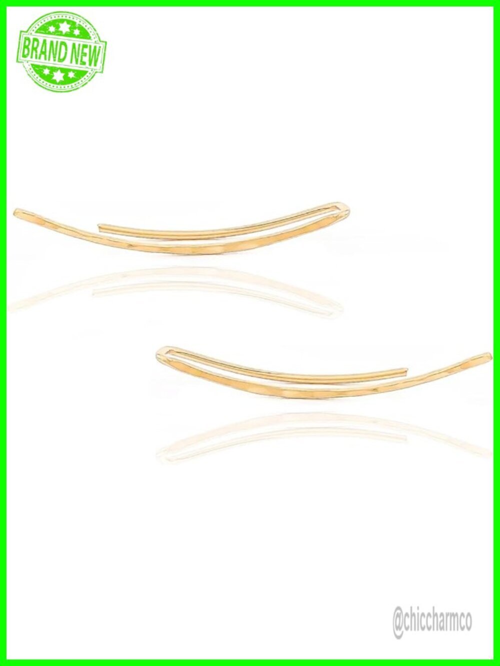 14K Gold Filled Ear Climber, 30mm, Dainty Ear Crawler, Lightweight, Pair